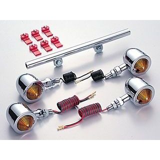 ハリケーン ミニブレットウインカーキット フレームマウント カラー クリアレンズ HURRICANE バイクの通販は