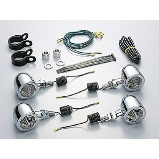 ハリケーン ドラッグスター250 ブレットウインカーキット フレームマウント カラー クリアレンズ HURRICANE