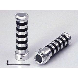 ハリケーン φ7/8インチハンドル用アルミグリップ TYPE II カラー クロームメッキ HURRICANE