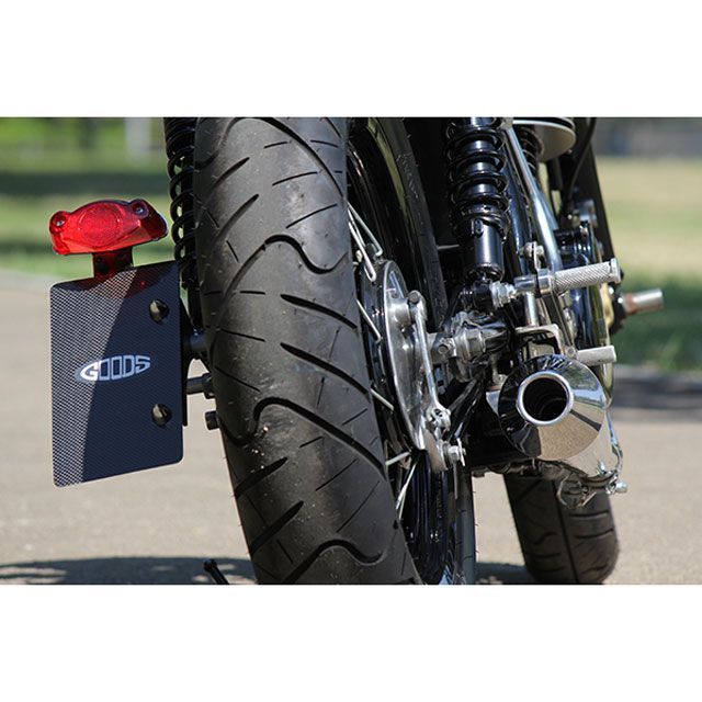 ☆美品☆SR400 GOODS スリップオンマフラー　サイレンサー TAPERED CORN スリップオンマフラー GOODS（モーターガレージ