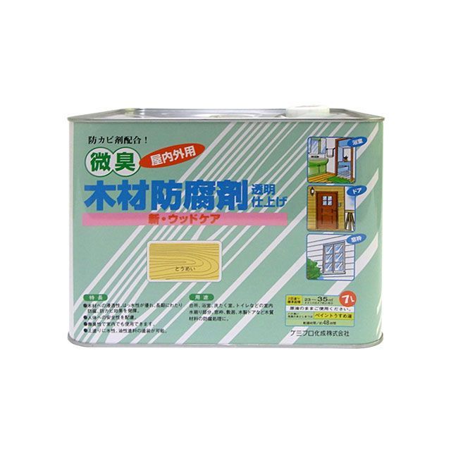 カンペハピオ 新・ウッドケア 透明 7L Kanpe Hapio