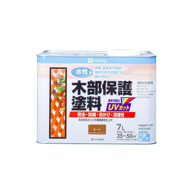カンペハピオ 水性木部保護塗料 チーク 7L Kanpe Hapio