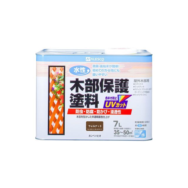 カンペハピオ 水性木部保護塗料 ウォルナット 7L Kanpe Hapio