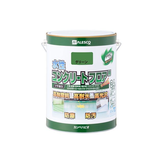 カンペハピオ 水溶性混凝土立ち会い場用 緑であること 3.4L Kanpe Hapio