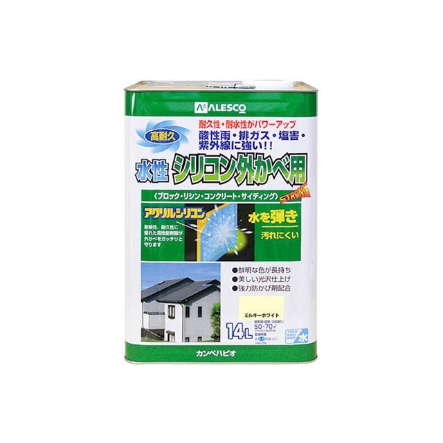カンペハピオ 水性シリコン外壁用 ミルキーホワイト14L Kanpe Hapio