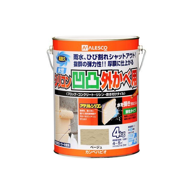 カンペハピオ 水性シリコン凹凸外壁用 ベージュ 4K Kanpe Hapio 日用品の通販は 5,899円