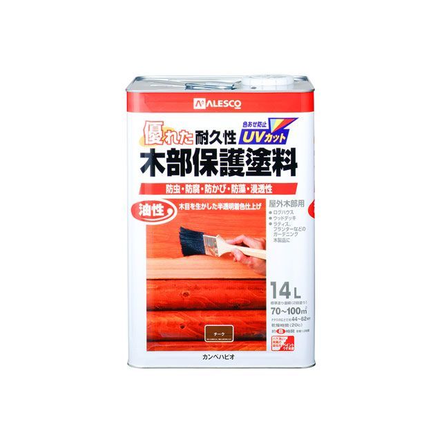 カンペハピオ 油性木部保護塗料 チーク 14L Kanpe Hapio