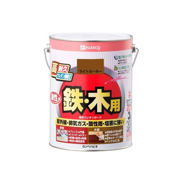 カンペハピオ 油性ウレタンガード ライトカーキー 3L Kanpe Hapio 日用品の通販は 6,420円