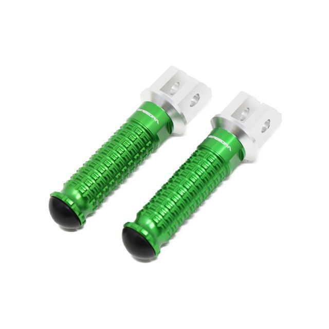 SPEEDRA S1000RR アルミ削り出しステップ スタンダードタイプ ライダー用（取付部カラー：シルバー） ステップバーカラー グリーン SP…