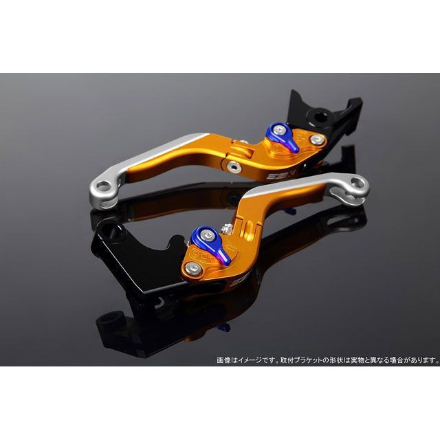 SPEEDRA ADV150 アジャストレバー 可倒延長式（レバー本体カラー：マットゴールド） アジャスターカラー：マットブルー エクステンションの通販は