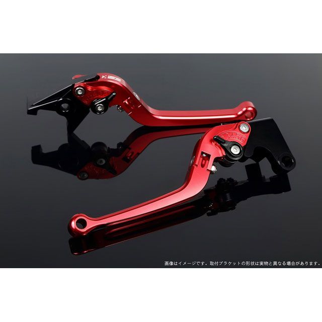 SPEEDRA アジャストレバー スタンダード可倒式（レバー本体カラー：レッド） アジャスターカラー ブラック SPEEDRA バイク