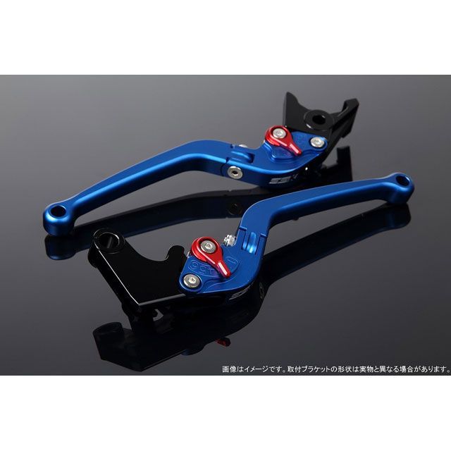 SPEEDRA アジャストレバー スタンダード可倒式（レバー本体カラー：マットブルー） アジャスターカラー マットレッド SPEEDRA
