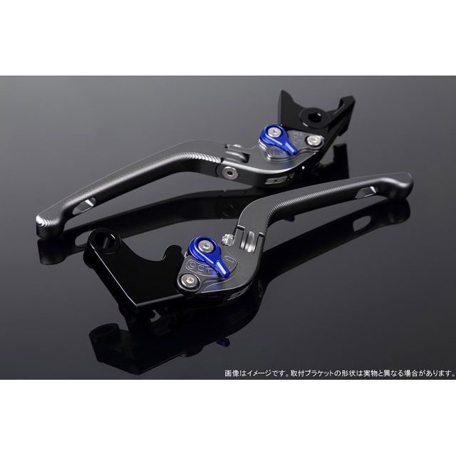 SPEEDRA アジャストレバー 3D可倒式（レバー本体カラー：マットチタン） アジャスターカラー マットブルー SPEEDRA