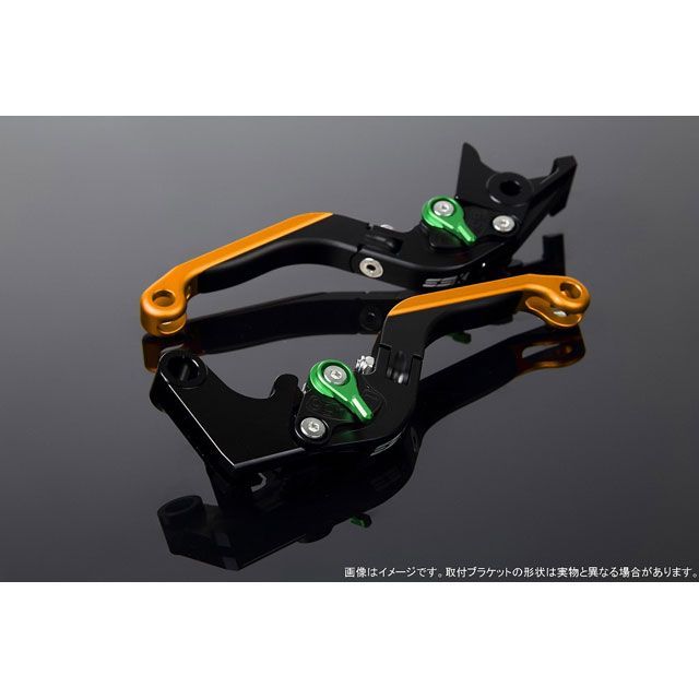 SPEEDRA アジャストレバー 可倒延長式（レバー本体カラー：マットブラック） アジャスターカラー マットグリーン エクステンションカラー マット…