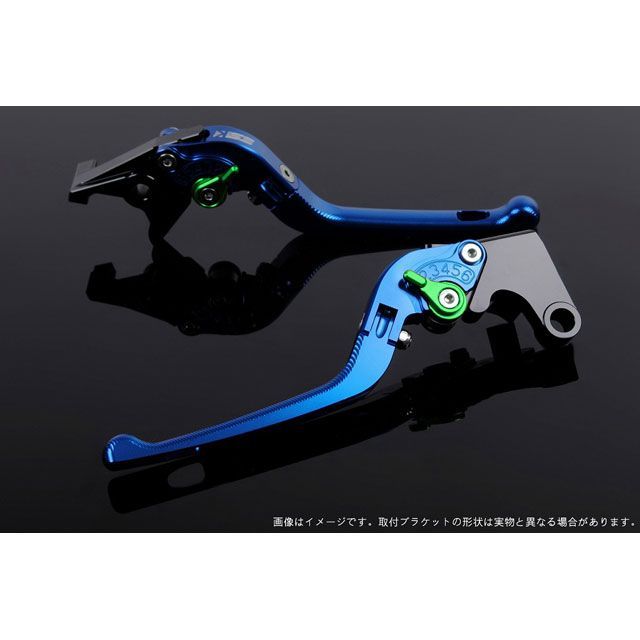 SPEEDRA XMAX アジャストレバー 3D可倒式（レバー本体カラー：ブルー） アジャスターカラー グリーン SPEEDRA