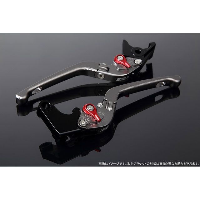 SPEEDRA XMAX アジャストレバー 3D可倒式（レバー本体カラー：マットチタン） アジャスターカラー マットレッド SPEEDRA