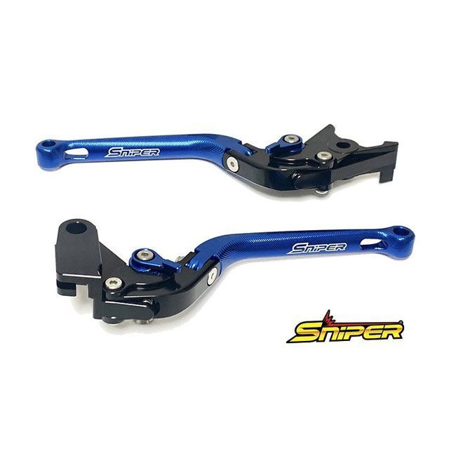 スナイパー CBR250RR CBR250RR MC51 6段階アジャスター 可倒式 クラッチレバー＆ブレーキレバーセット 青 SNIPER バイク