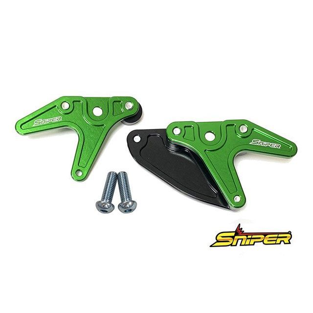 スナイパー レーシングスタンドフック 緑 スプロケットガード付 タイプB 汎用 SNIPER