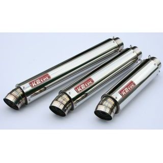 ケイツーテック 汎用 GPスタイル STDサイレンサー 3ピース 60.5/P50（ステンレス/SUS304） 仕様 外径φ100、筒長520mm …