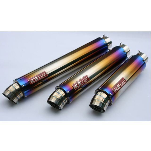 ケイツーテック 汎用 GPスタイル STDサイレンサー S6 60.5/P60（チタン） スプリングフックタイプ 外径 φ100 筒長 420mm …