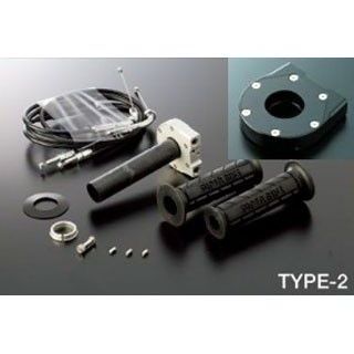 アクティブ GSX-R600 スロットルKIT T-2 メッキ金具 ホルダーカラー ブラック 巻取径 φ32 ACTIVE