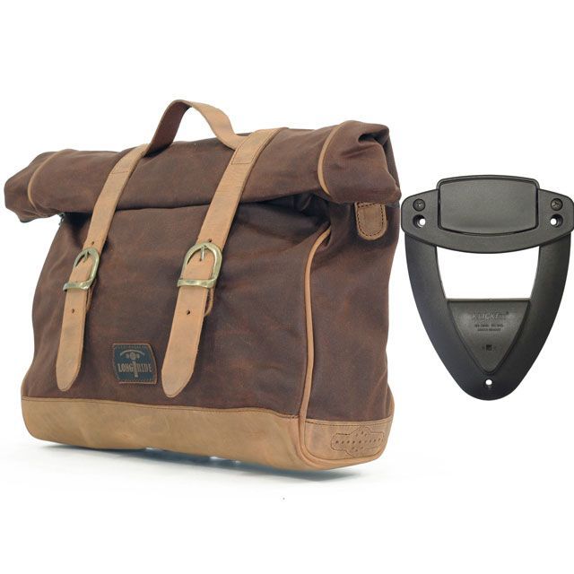 ロングライド ヘリテージ サドルバッグ CLICK-ON ロールトップ 18L ローポジション（ブラウン） LONGRIDE