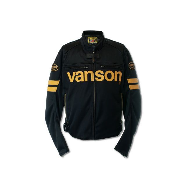 vanson バイクジャケット 黒・黄 vanson メッシュバイクジャケット M