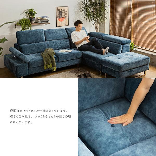 定価149,000円】電動布張りリクライニングソファ - 3人掛けソファ