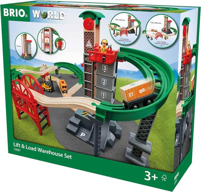 BRIO WORLD Lift &amp; Load Warehouse Set ウェアハウスレールセット 33887