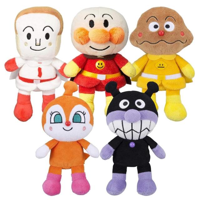 プリちぃビーンズ コレクション 5体 ぬいぐるみ セット アンパンマン しょくぱんまん カレーパンマン バイキンマン ドキンちゃん