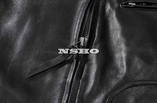 上質 カウハイド メンズ 革ジャン 50s パテッド ライダース レザー