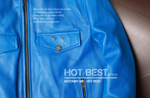 上質 メンズ レザー ジャケット カウハイド 牛革 レア色 復刻40年代