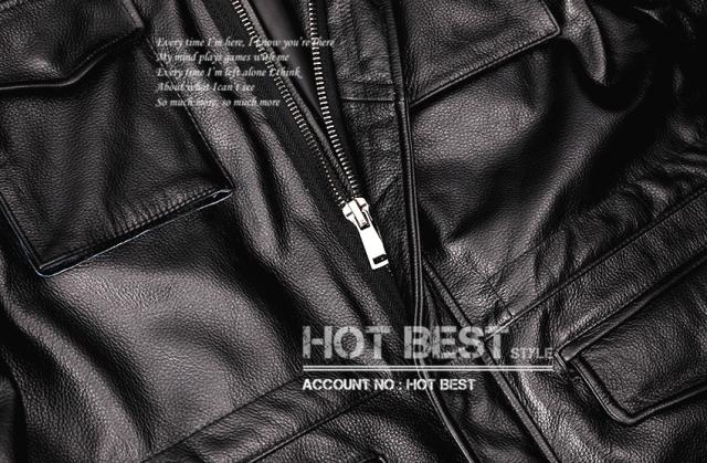 上質 メンズ レザー ジャケット カウハイド 牛革 M65 復刻40年代