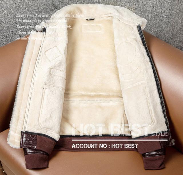 上質 メンズ レザー ジャケット シープスキン 復刻30年代 USAF TYPE B