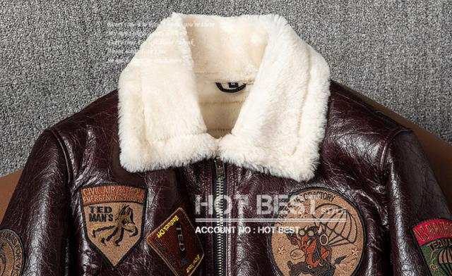 上質 メンズ レザー ジャケット シープスキン 復刻30年代 USAF TYPE B