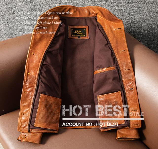 上質 メンズ レザー ジャケット復刻30年代 A-1タイプ アインシュタイン