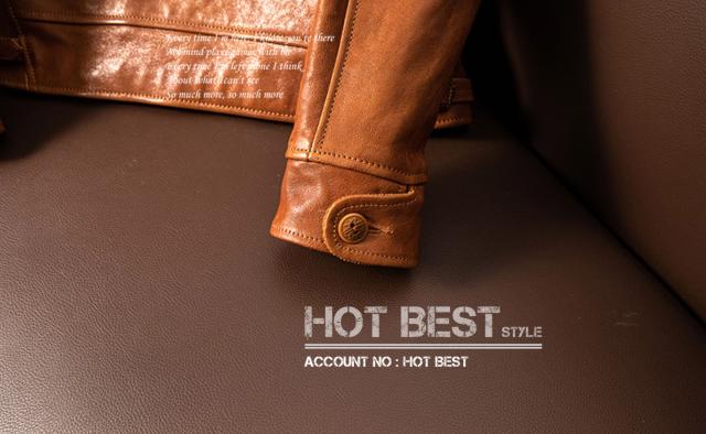 上質 メンズ レザー ジャケット復刻30年代 A-1タイプ アインシュタイン