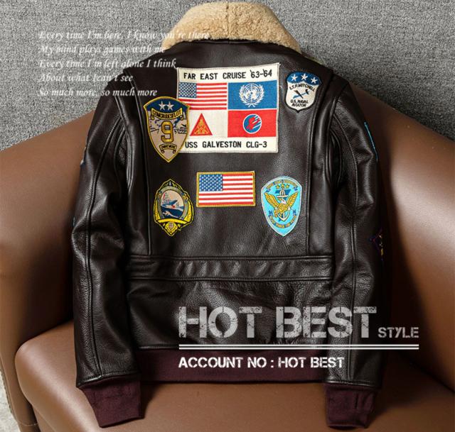 上質 メンズ レザー ジャケット 牛革 カウハイド TYPE G1 トップガン