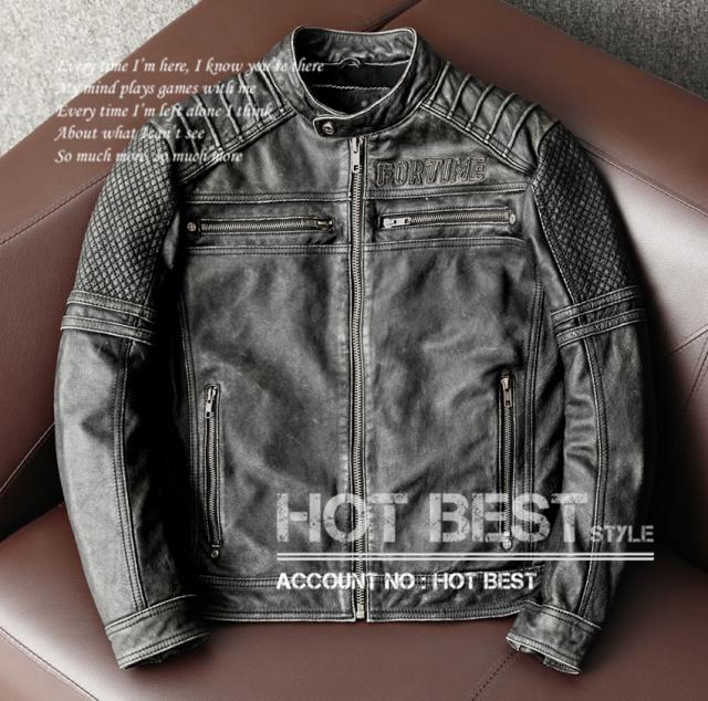 上質　メンズ　レザー　ジャケット 牛革 カウハイド　ヴィンテージ加工   ウォッシュ加工  スタンダードスタイル  シングルライダース