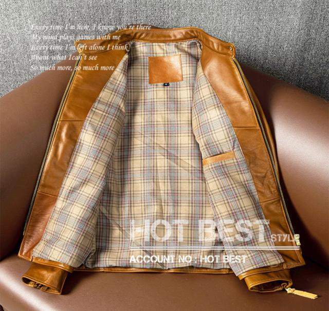 上質 メンズ レザー ジャケット 牛革 カウハイド レア色 アウトロー