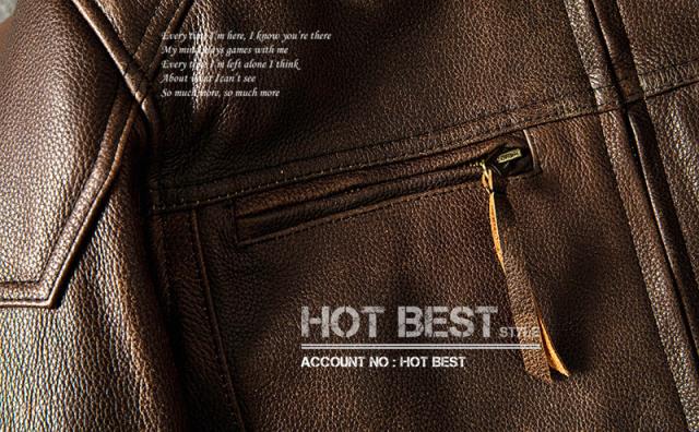 上質革ジャン メンズ カウハイド 50年代 パテッド ヴィンテージ加工