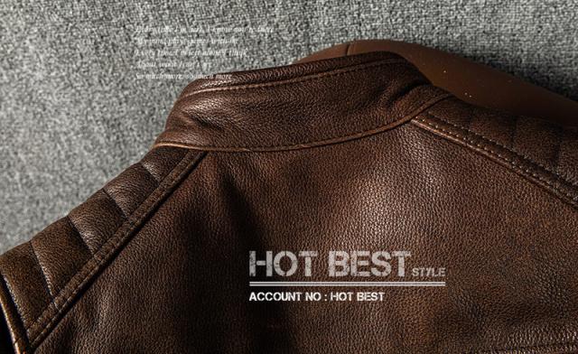 上質革ジャン メンズ カウハイド 50年代 パテッド ヴィンテージ加工