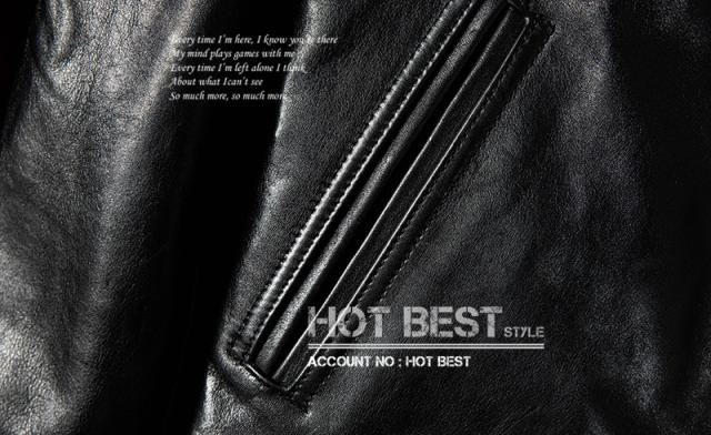 上質革ジャン メンズ　1.2mm 茶芯ホースハイド 30年代　トラッカースタイル シングルライダース レザージャケット ブラック　馬革