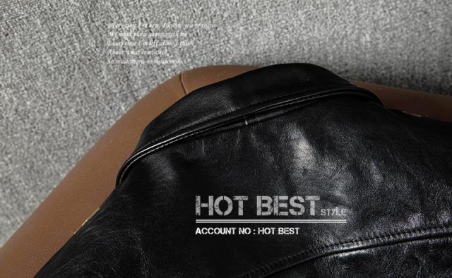 上質革ジャン メンズ　1.2mm 茶芯ホースハイド 30年代　トラッカースタイル シングルライダース レザージャケット ブラック　馬革