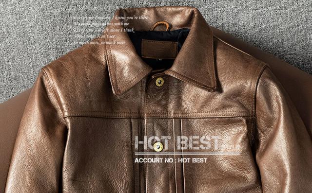 上質革ジャン メンズ　カウハイド セカンドタイプ Gジャン ライダース レザージャケット  507 2nd Type オイルレザー 牛革の通販は