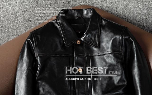 上質革ジャン メンズ　茶芯ホースハイド セカンドタイプ Gジャン ライダース レザージャケット  507 2nd Type オイルレザー 馬革 上質革ジャン メンズ 茶芯ホースハイド セカンドタイプ Gジャン