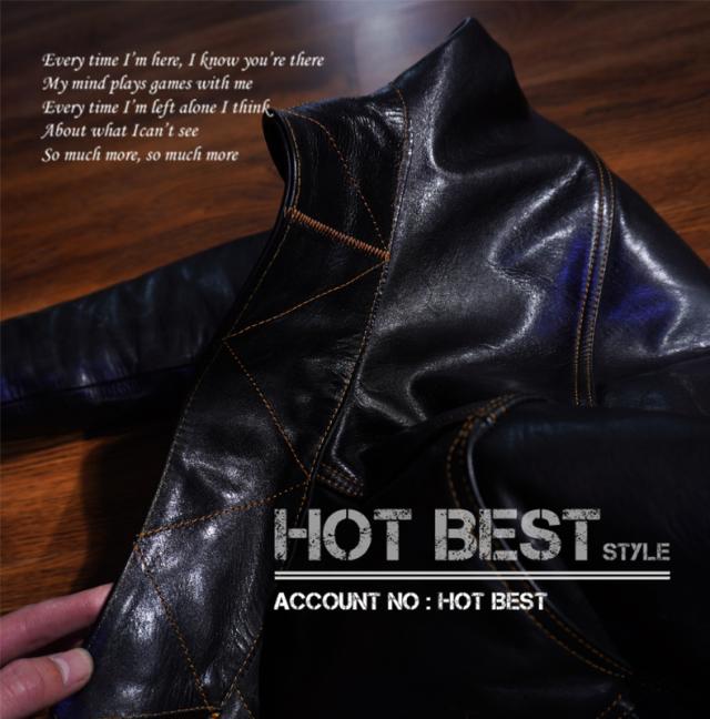 1.3mm ホースハイド メンズ セカンドタイプ Gジャン 革ジャン ライダース レザージャケット 507 2nd Type オイルレザー 馬革