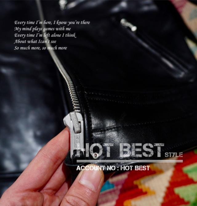 レア 1.5mm  黒芯ホースハイド 30年代 トラッカースタイル メンズ 革ジャン シングル ライダース レザージャケット 馬革