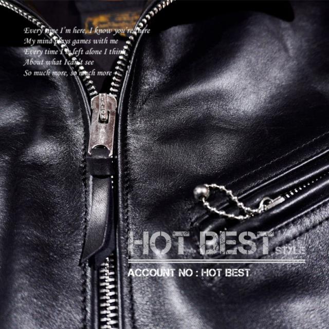 レア 1.5mm  黒芯カウハイド 30年代 トラッカースタイル メンズ シングル ライダース レザージャケット 牛革