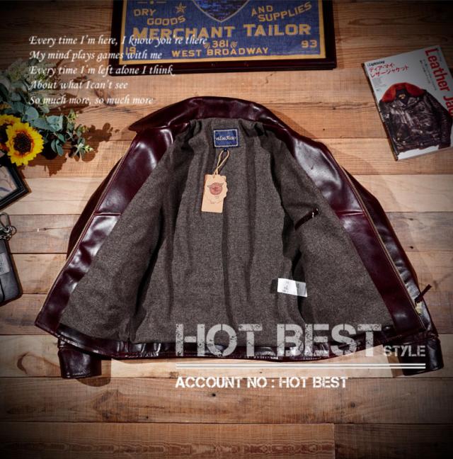 1.3mm ホースハイド 30年代 トラッカースタイル メンズ 革ジャン シングルライダース オイルワックス レザージャケット 馬革